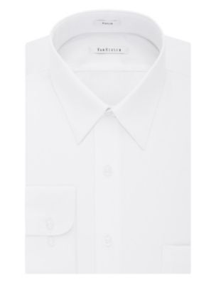van heusen men's short sleeve poplin solid dress shirt