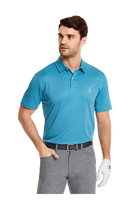 IZOD Golf Gingham Short Sleeve Polo