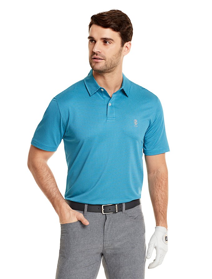 IZOD Golf Gingham Short Sleeve Polo (various colors)