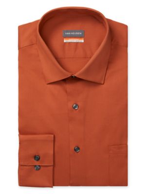 van heusen orange dress shirt
