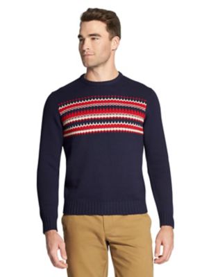 izod fair isle sweater