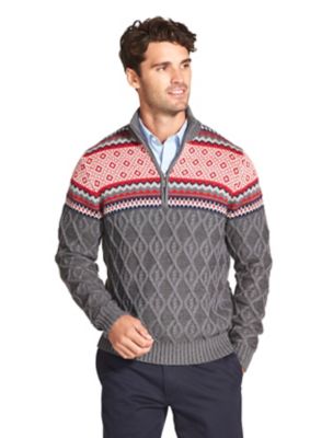 izod fair isle sweater