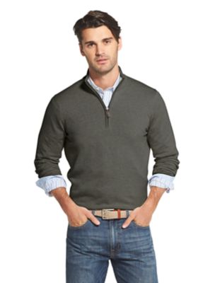 dress shirt with quarter zip sweater