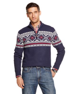 izod fair isle sweater