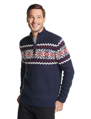 izod fair isle sweater