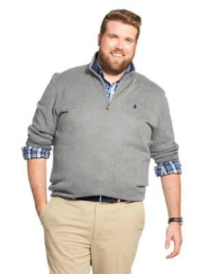 dress shirt with quarter zip sweater