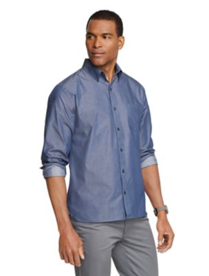 van heusen never tuck long sleeve shirt