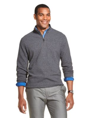 dress shirt under quarter zip