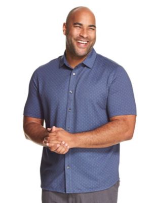 van heusen never tuck short sleeve