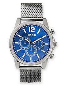 IZOD Blue Dial Analog Mens Watch with Metal Mesh Strap