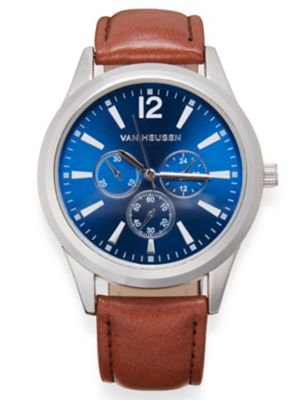 Analog Faux Leather Watch | Van Heusen